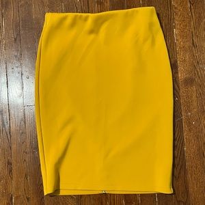 Mustard Yellow Pencil Skirt